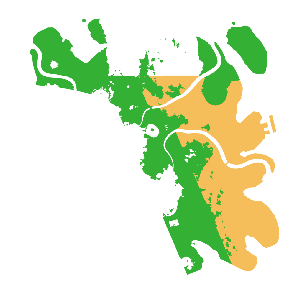 Biome Rust Map: Procedural Map, Size: 3500, Seed: 91525691