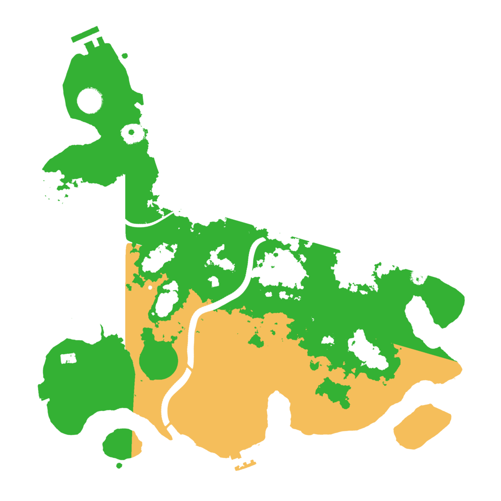 Biome Rust Map: Procedural Map, Size: 3500, Seed: 77099495