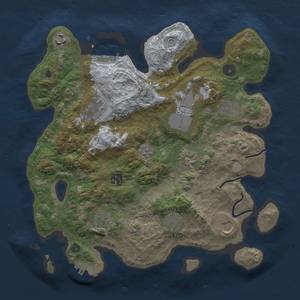 Thumbnail Rust Map: Procedural Map, Size: 3500, Seed: 569819436, 18 Monuments