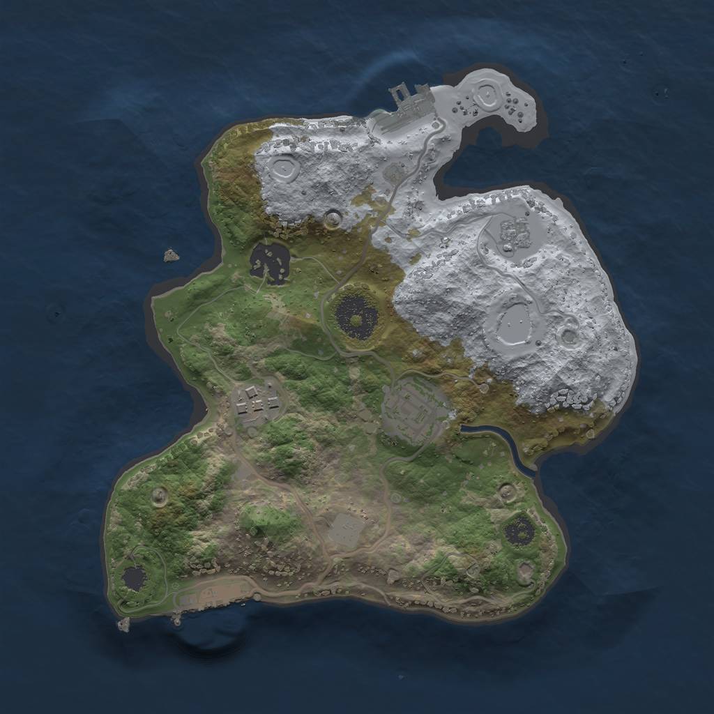 Rust Map: Procedural Map, Size: 2500, Seed: 19262, 11 Monuments