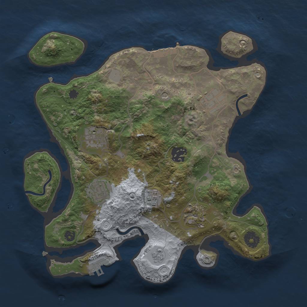 Rust Map: Procedural Map, Size: 2900, Seed: 3456609, 15 Monuments