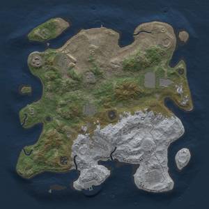 Thumbnail Rust Map: Procedural Map, Size: 3500, Seed: 2082734204, 19 Monuments