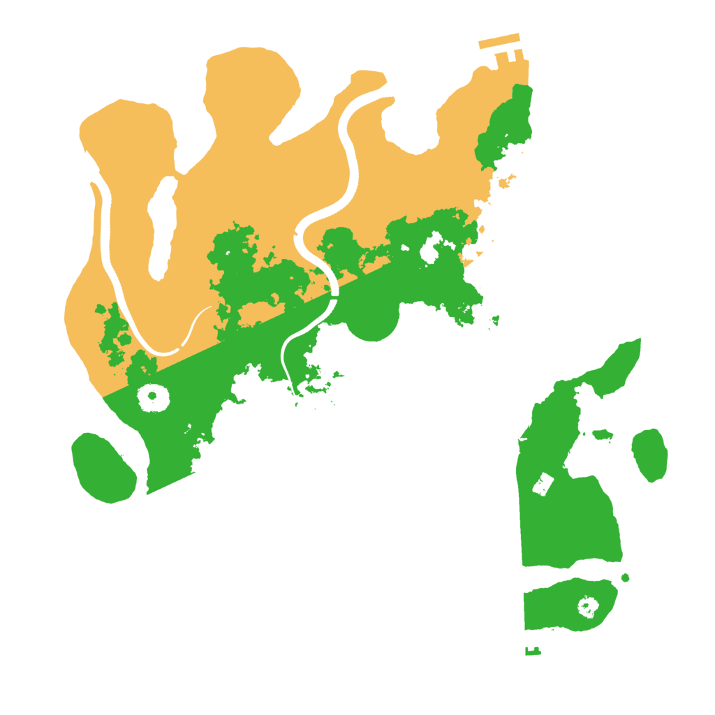 Biome Rust Map: Procedural Map, Size: 3500, Seed: 30838318