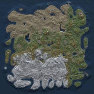 Thumbnail Rust Map: Procedural Map, Size: 5000, Seed: 2081059923, 15 Monuments