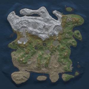 Thumbnail Rust Map: Procedural Map, Size: 3700, Seed: 15, 17 Monuments