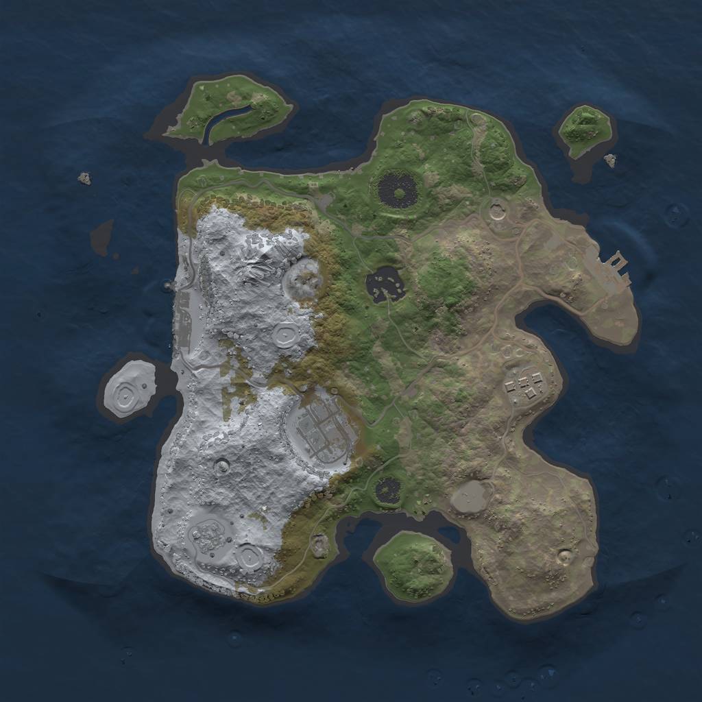 Rust Map: Procedural Map, Size: 2765, Seed: 100, 12 Monuments