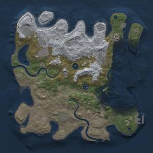 Thumbnail Rust Map: Procedural Map, Size: 3750, Seed: 50310566, 15 Monuments