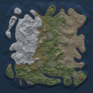 Thumbnail Rust Map: Procedural Map, Size: 4000, Seed: 512747478, 19 Monuments