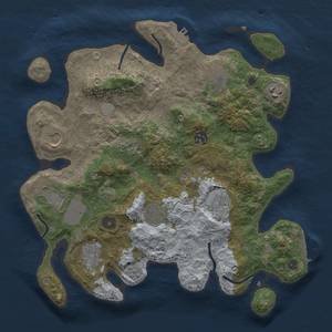 Thumbnail Rust Map: Procedural Map, Size: 3500, Seed: 48003691, 19 Monuments