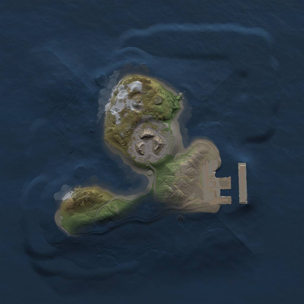 Rust Map: Procedural Map, Size: 1500, Seed: 612351, 3 Monuments