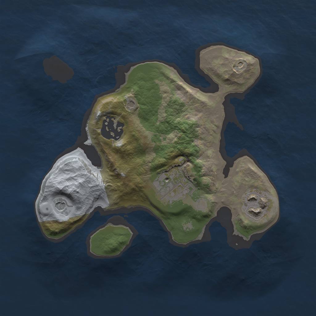 Rust Map: Barren, Size: 2000, Seed: 661541473, 6 Monuments