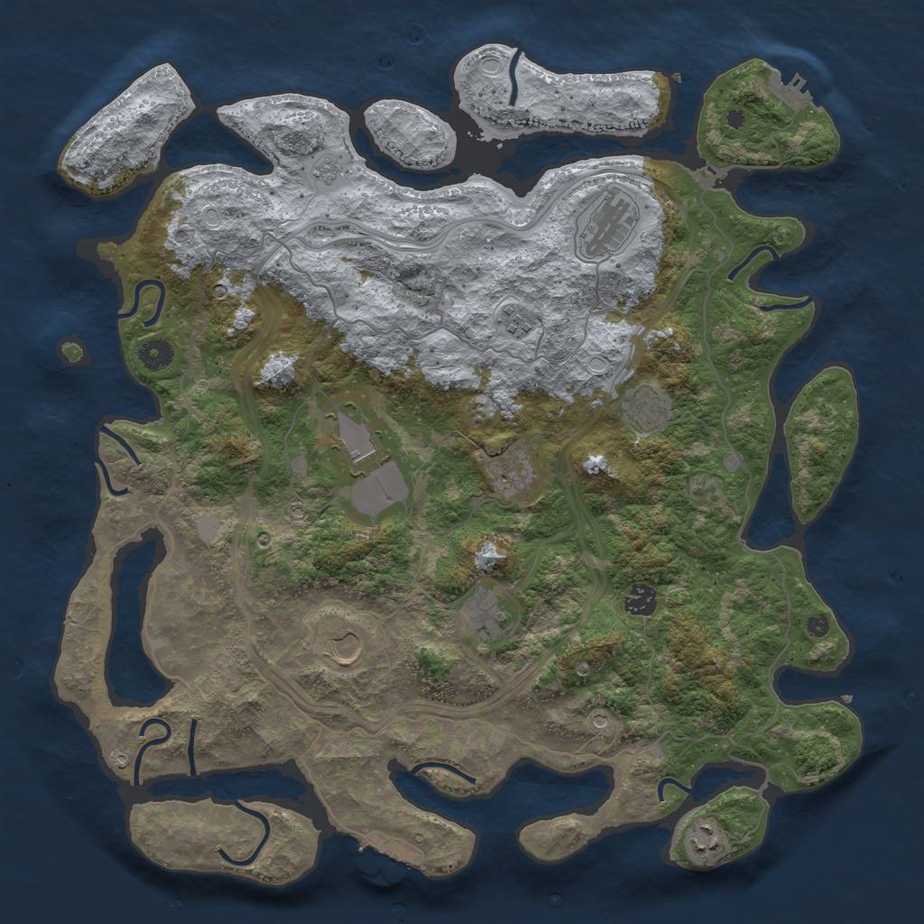 Rust Map: Procedural Map, Size: 4250, Seed: 20431, 18 Monuments
