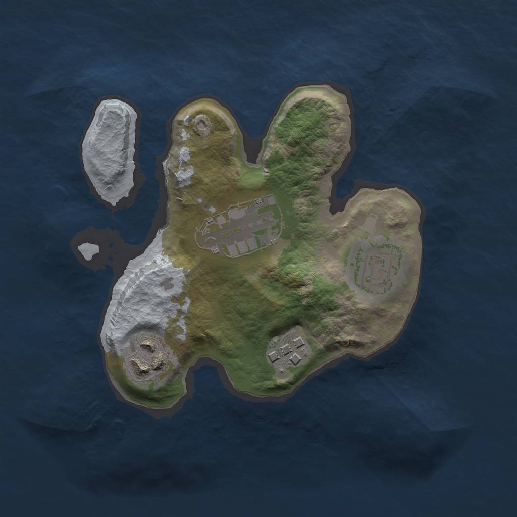 Rust Map: Barren, Size: 2000, Seed: 86583103, 6 Monuments