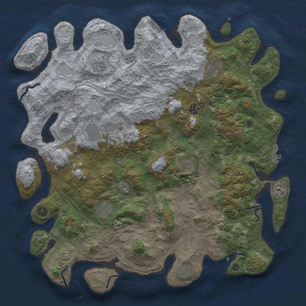 Rust Map: Procedural Map, Size: 4500, Seed: 20221020, 19 Monuments