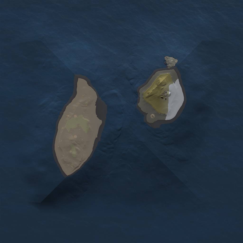 Rust Map: Procedural Map, Size: 1000, Seed: 874363, 3 Monuments