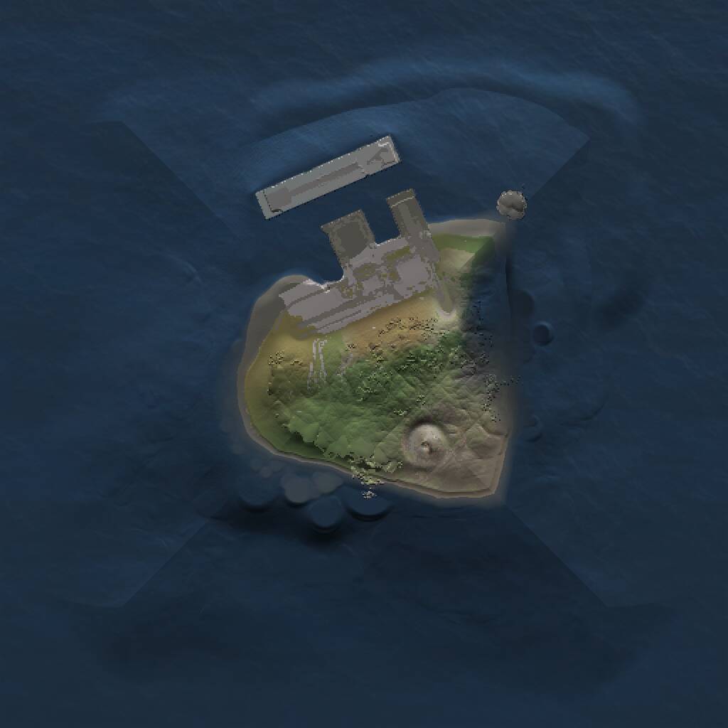 Rust Map: Procedural Map, Size: 1000, Seed: 8743343, 2 Monuments