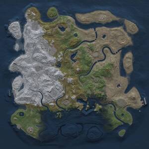 Thumbnail Rust Map: Procedural Map, Size: 4500, Seed: 1894345113, 16 Monuments