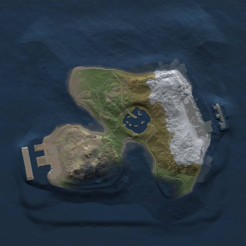 Rust Map: Procedural Map, Size: 1500, Seed: 1294812358, 4 Monuments