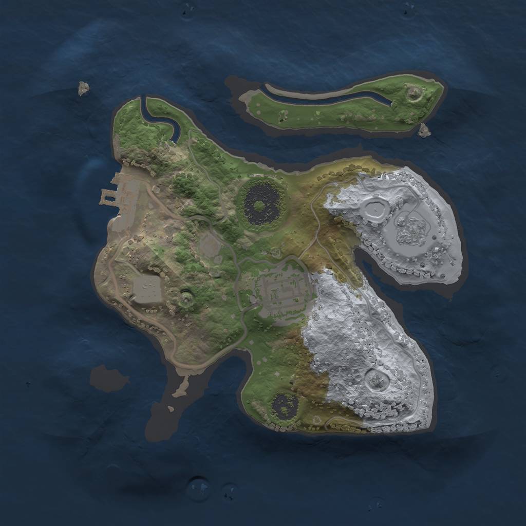 Rust Map: Procedural Map, Size: 2000, Seed: 13420, 8 Monuments