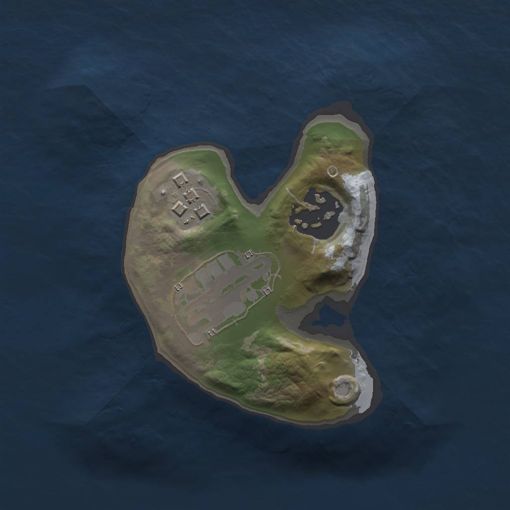 Rust Map: Barren, Size: 1500, Seed: 45028444, 5 Monuments