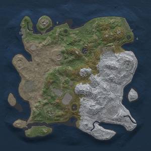 Thumbnail Rust Map: Procedural Map, Size: 3500, Seed: 1648211613, 18 Monuments