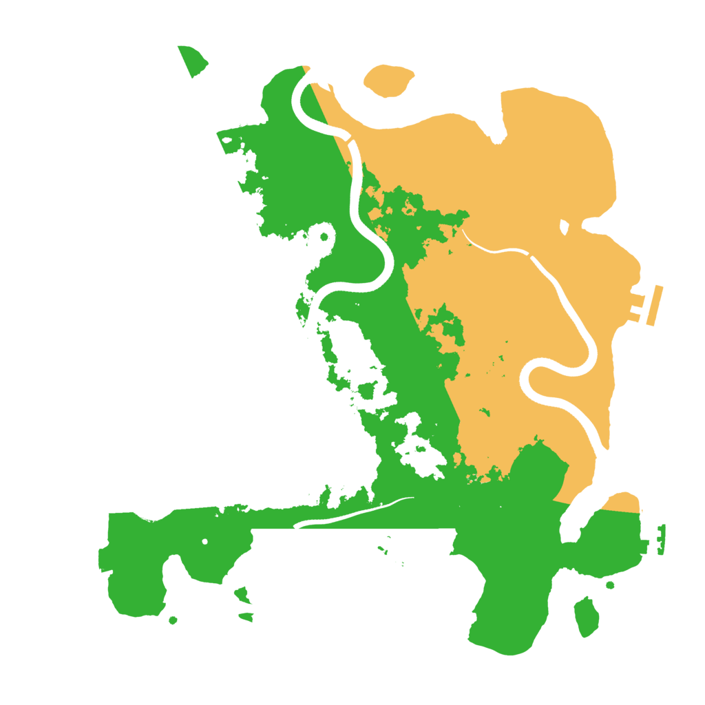 Biome Rust Map: Procedural Map, Size: 3500, Seed: 88240517