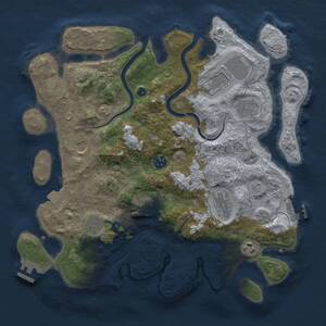 Thumbnail Rust Map: Procedural Map, Size: 3700, Seed: 1085026937, 15 Monuments