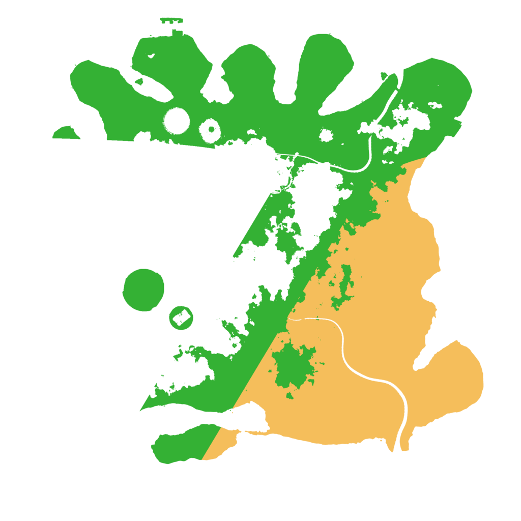 Biome Rust Map: Procedural Map, Size: 3500, Seed: 31990773