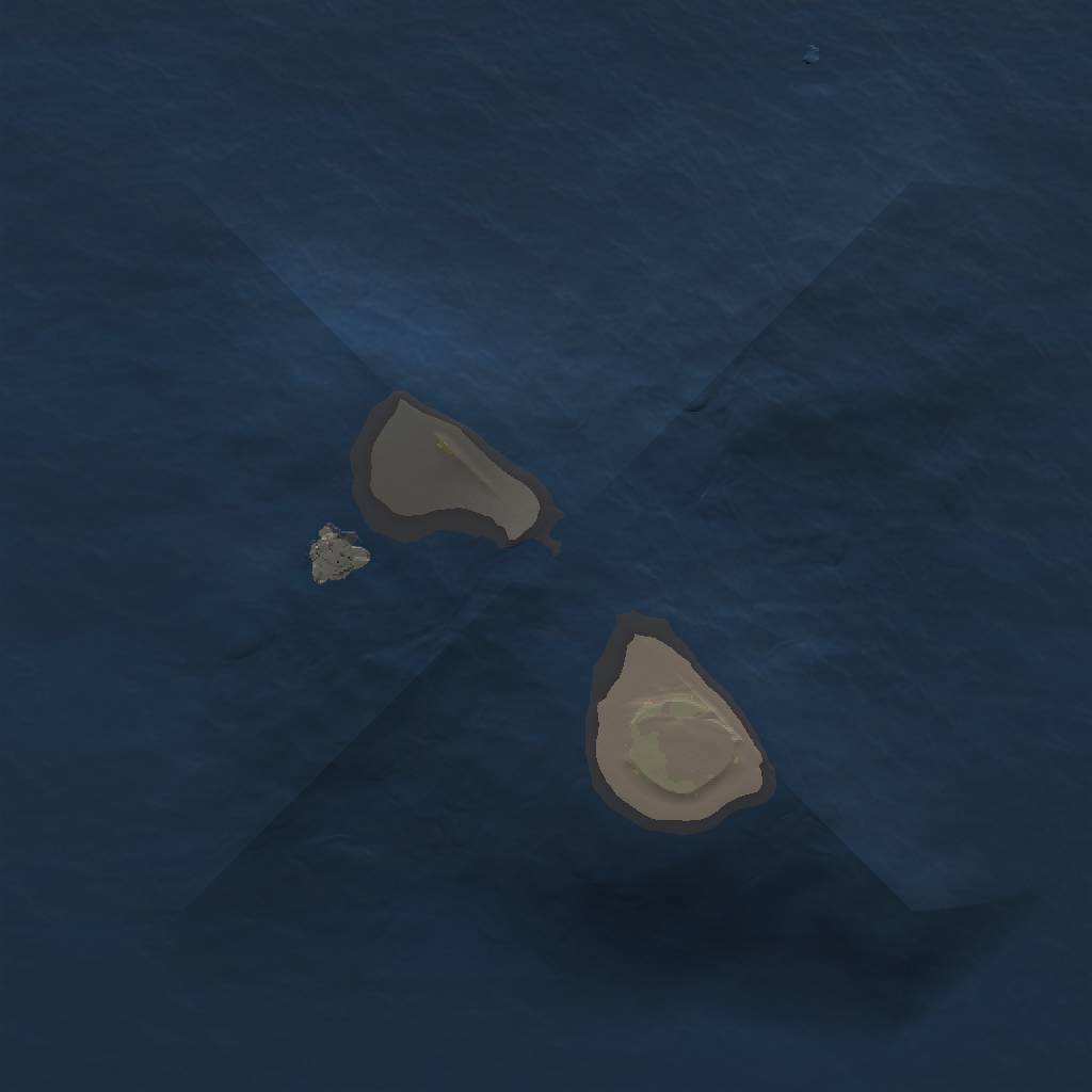 Rust Map: Procedural Map, Size: 1000, Seed: 34543, 3 Monuments