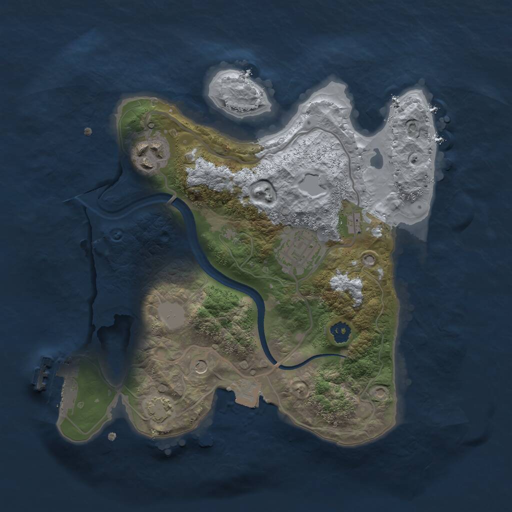 Rust Map: Procedural Map, Size: 2500, Seed: 2006248523, 6 Monuments