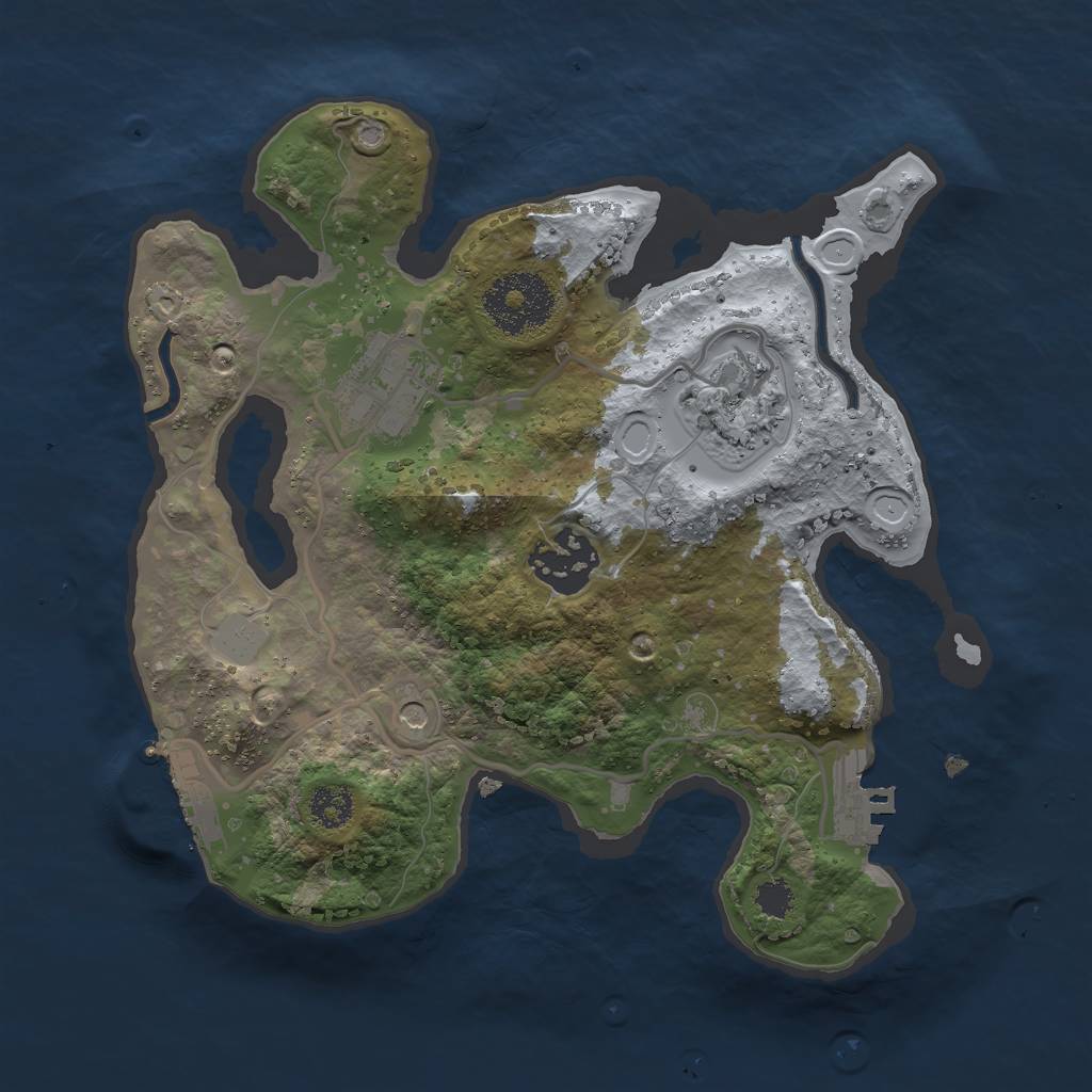 Rust Map: Procedural Map, Size: 2500, Seed: 12311324, 11 Monuments