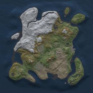 Thumbnail Rust Map: Procedural Map, Size: 3000, Seed: 2131905043, 12 Monuments