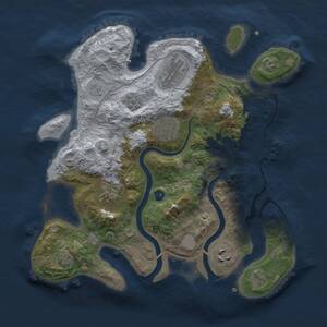 Thumbnail Rust Map: Procedural Map, Size: 3000, Seed: 2131905043, 10 Monuments