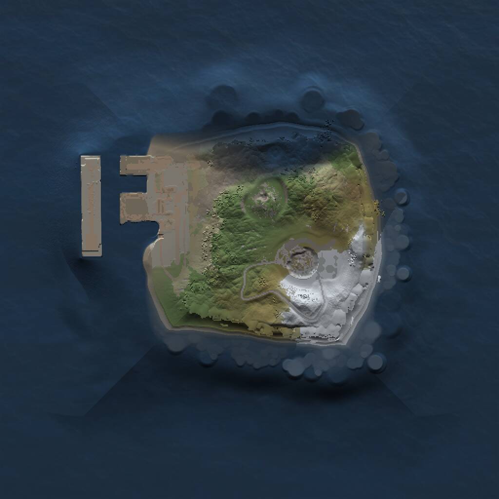 Rust Map: Procedural Map, Size: 1000, Seed: 373312467, 3 Monuments