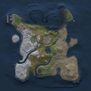 Thumbnail Rust Map: Procedural Map, Size: 2500, Seed: 710384566, 8 Monuments