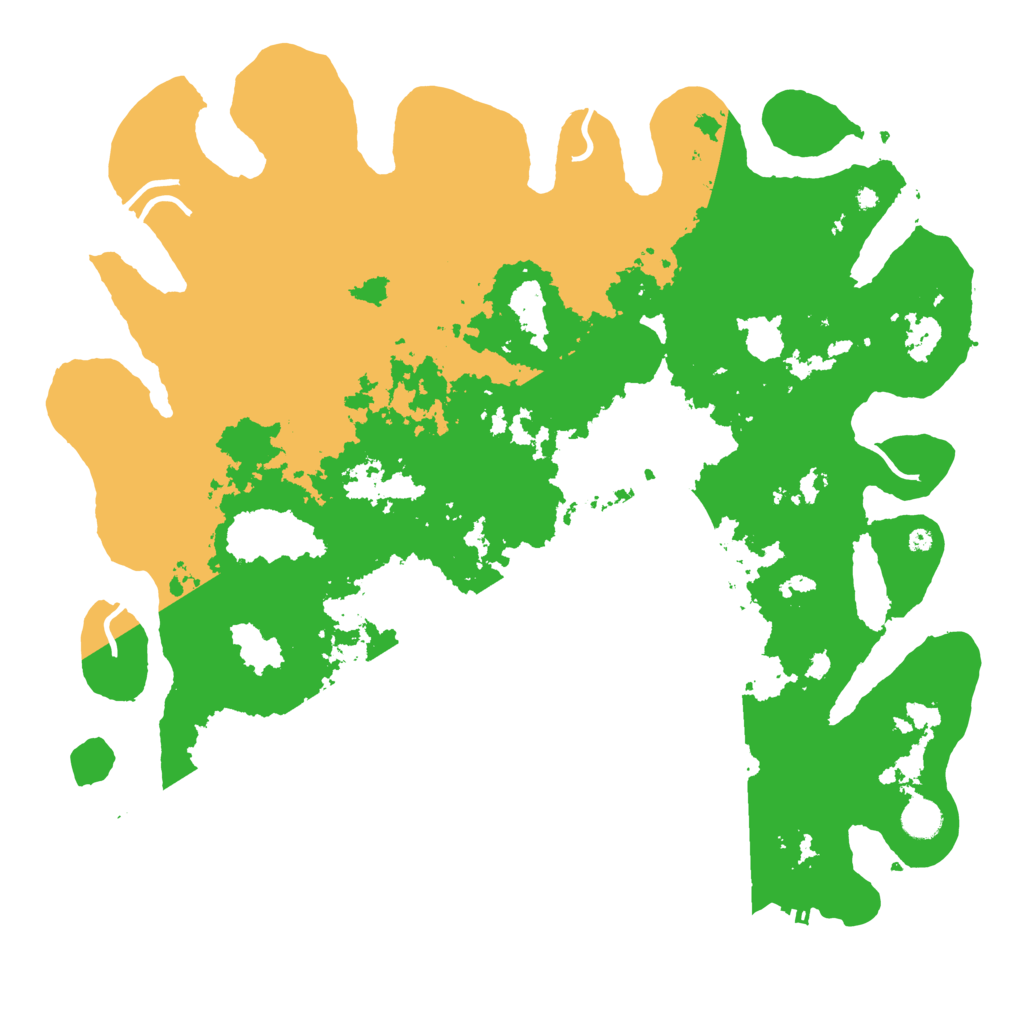 Biome Rust Map: Procedural Map, Size: 4500, Seed: 3666