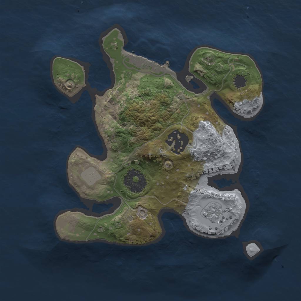 Rust Map: Procedural Map, Size: 2000, Seed: 4123141, 8 Monuments