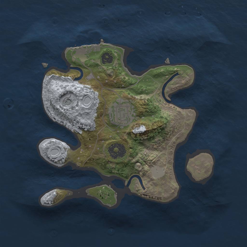 Rust Map: Procedural Map, Size: 2200, Seed: 581174105, 8 Monuments