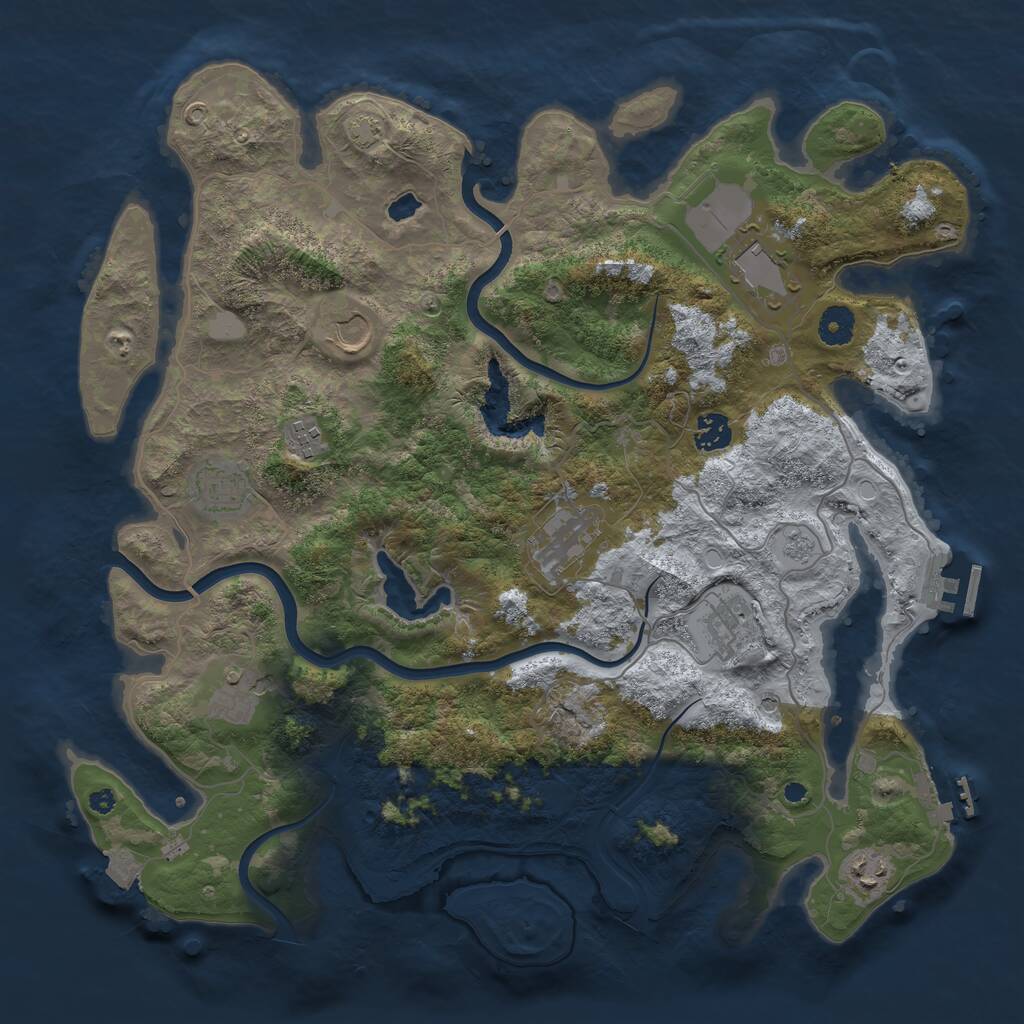 Rust Map: Procedural Map, Size: 4000, Seed: 1577790639, 15 Monuments