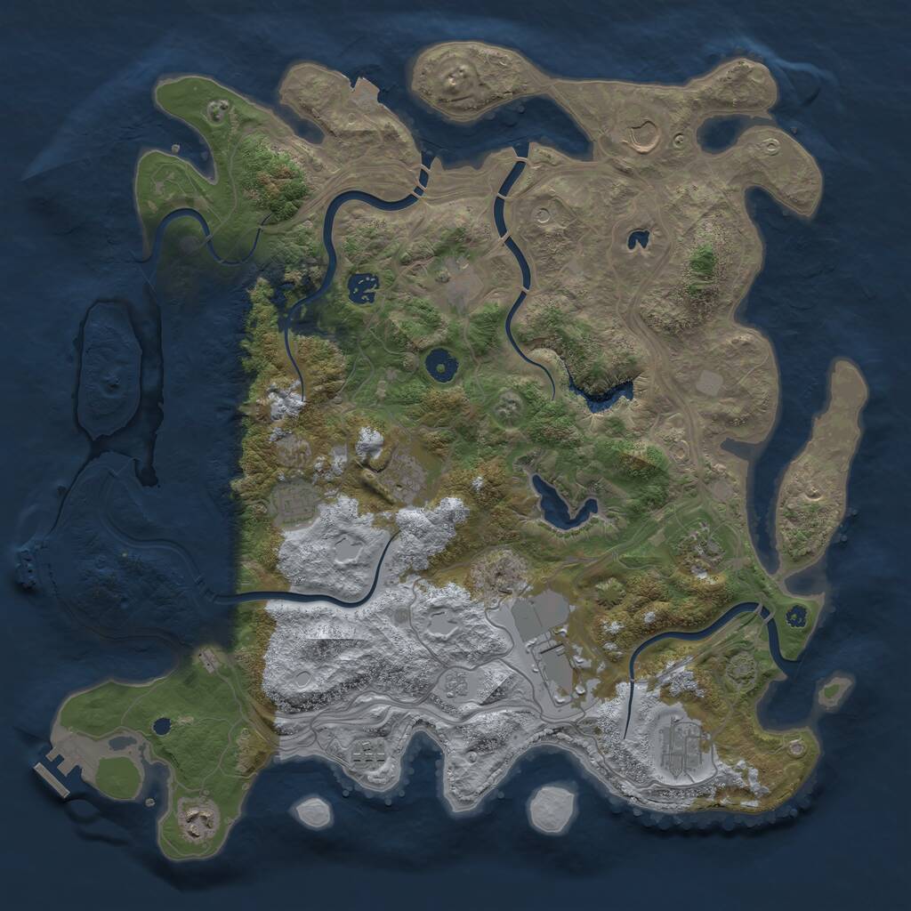 Rust Map: Procedural Map, Size: 4250, Seed: 788088020, 16 Monuments