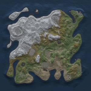 Thumbnail Rust Map: Procedural Map, Size: 3500, Seed: 150989644, 17 Monuments