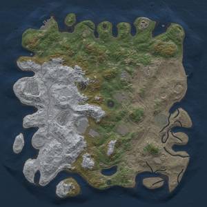 Thumbnail Rust Map: Procedural Map, Size: 4300, Seed: 1080549671, 19 Monuments