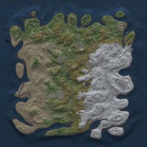 Thumbnail Rust Map: Procedural Map, Size: 4400, Seed: 543882386, 19 Monuments