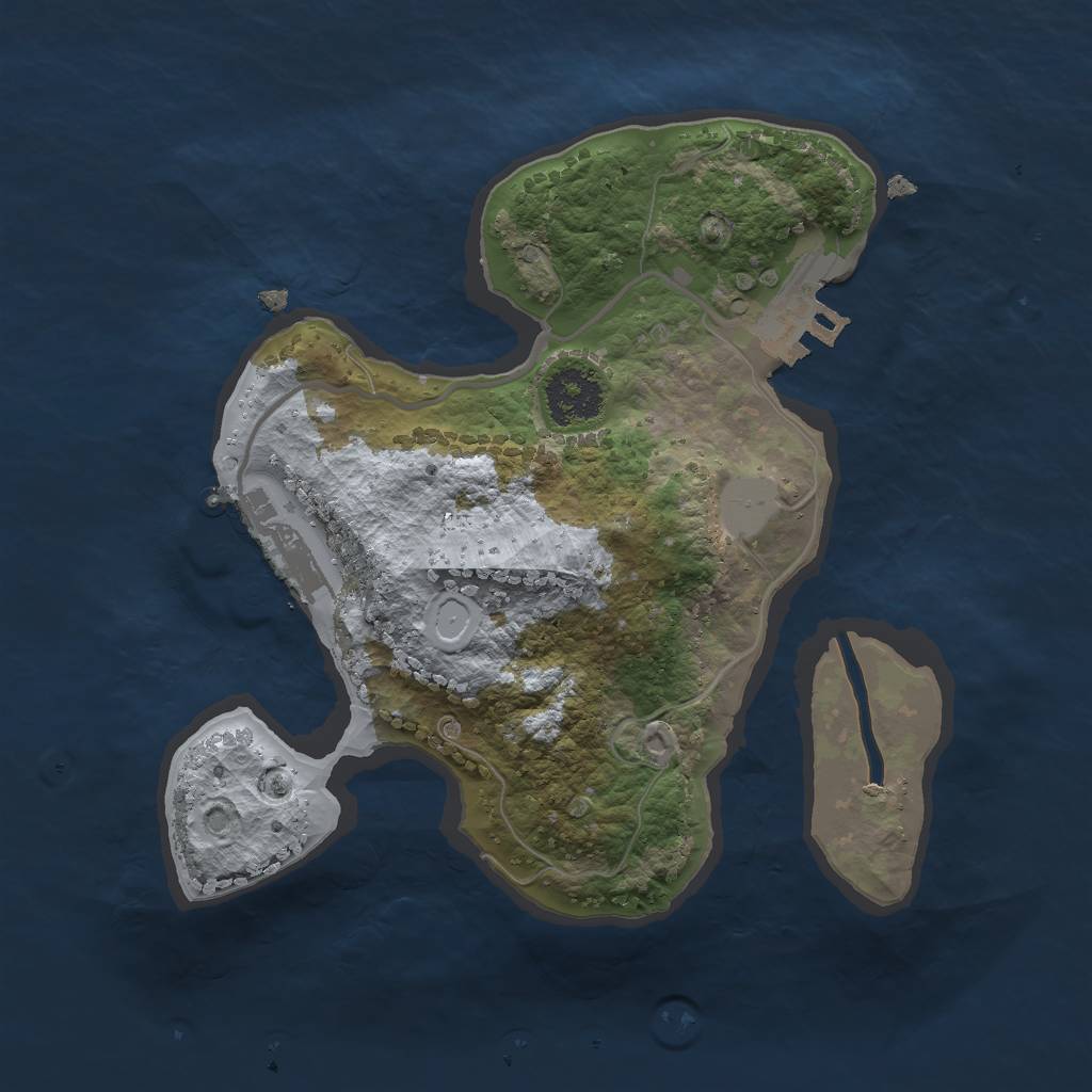Rust Map: Procedural Map, Size: 2000, Seed: 842788807, 7 Monuments