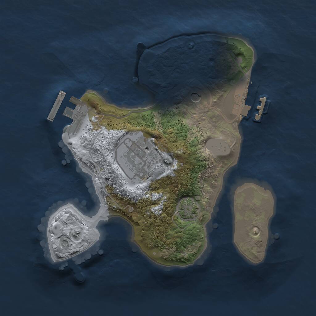 Rust Map: Procedural Map, Size: 2000, Seed: 842788807, 6 Monuments