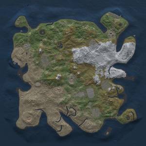 Thumbnail Rust Map: Procedural Map, Size: 3800, Seed: 44224824, 19 Monuments