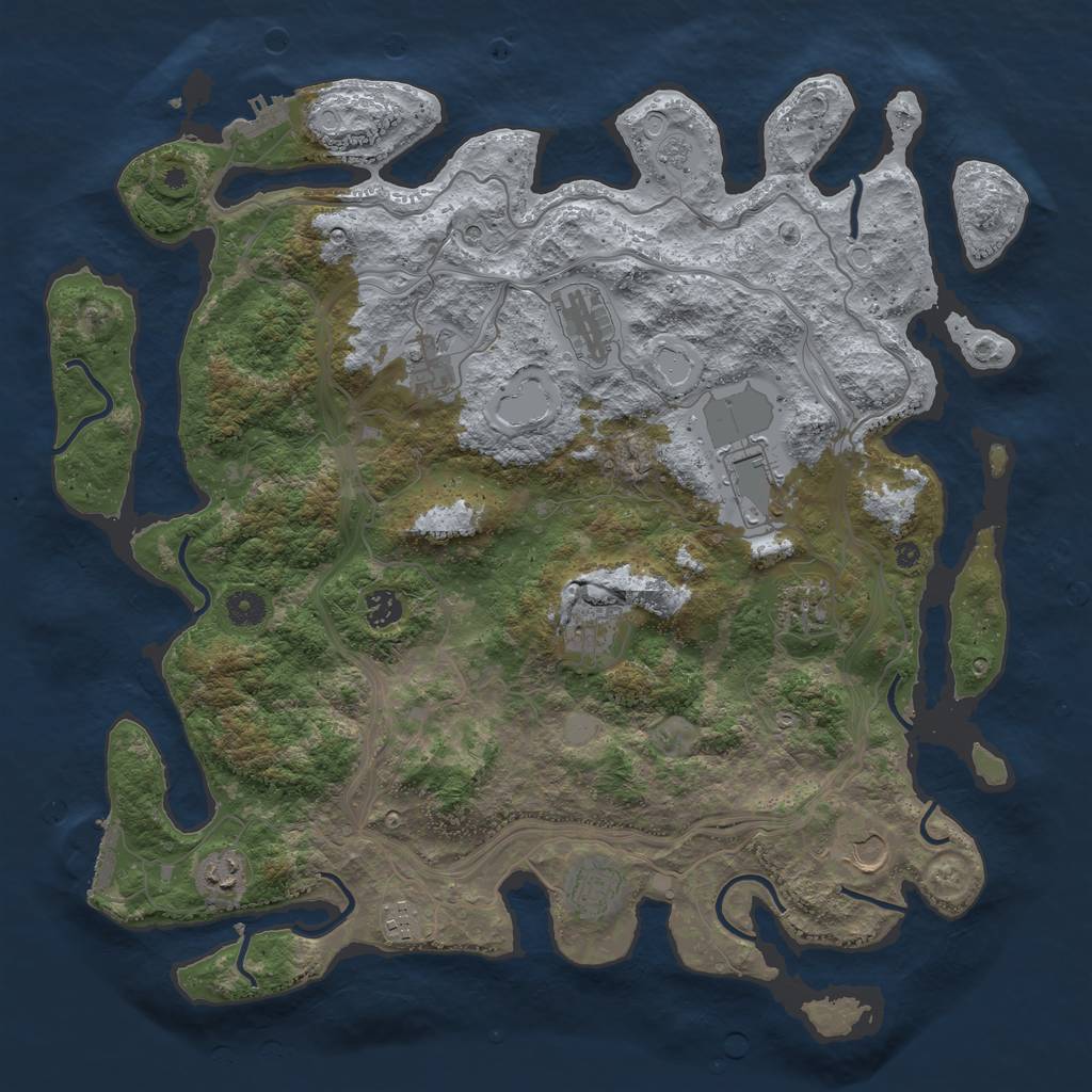 Rust Map: Procedural Map, Size: 4300, Seed: 8924, 19 Monuments