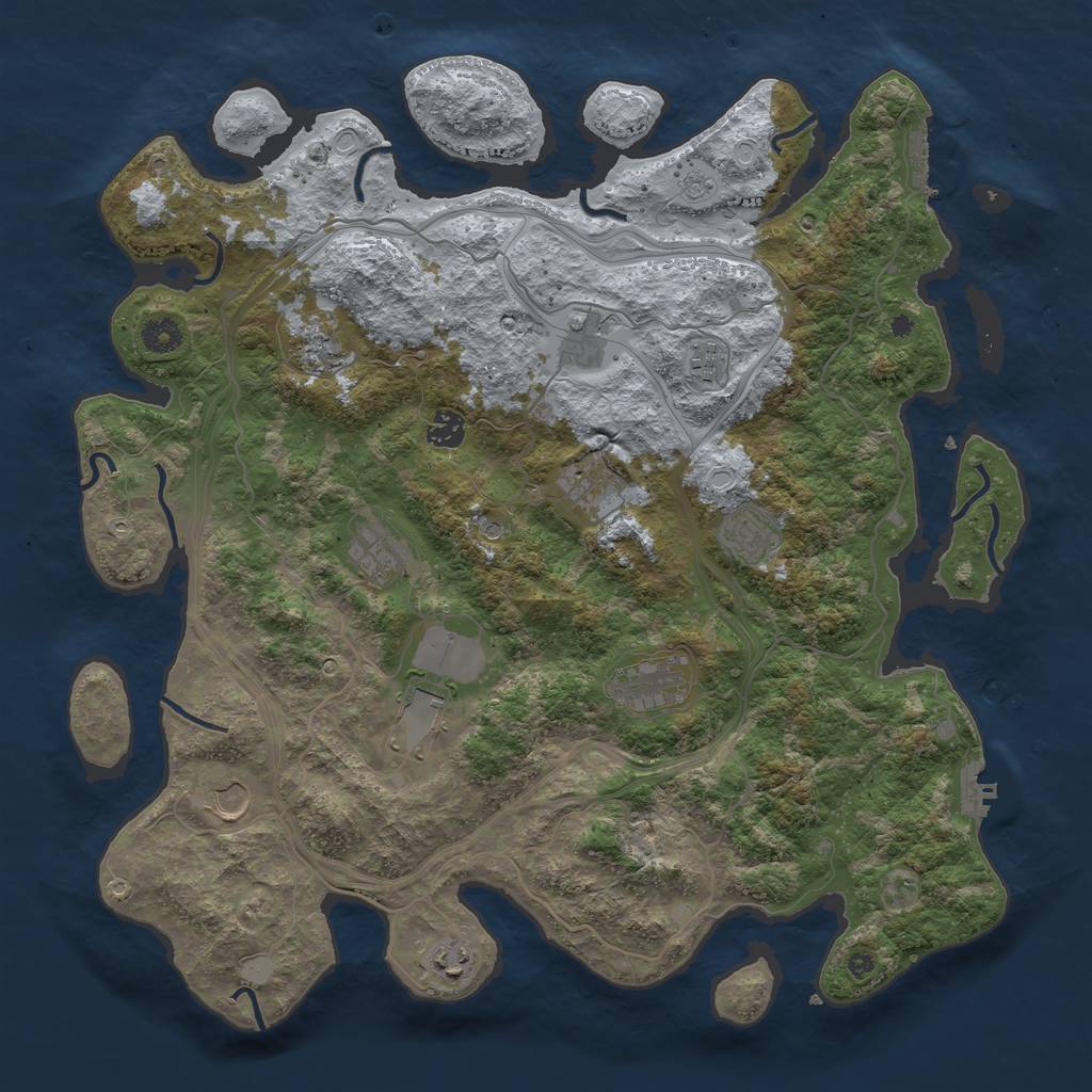 Rust Map: Procedural Map, Size: 4250, Seed: 934167159, 20 Monuments