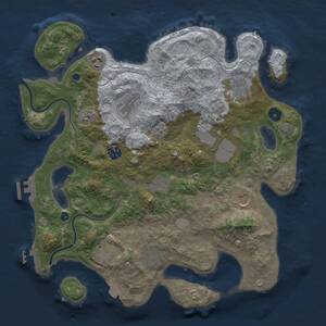 Thumbnail Rust Map: Procedural Map, Size: 3750, Seed: 732719164, 16 Monuments