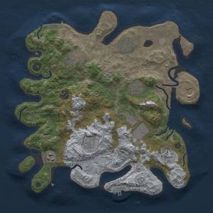 Thumbnail Rust Map: Procedural Map, Size: 3500, Seed: 21920590, 19 Monuments